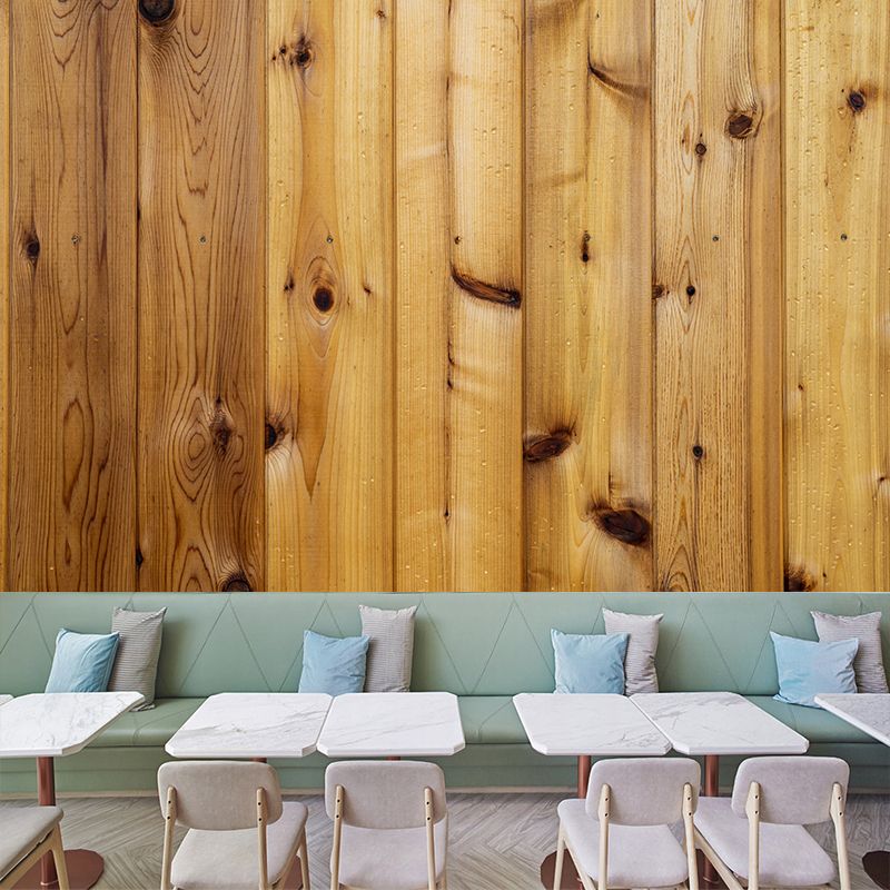 Wood Texture Resistant Mural Wallpaper Environment Friendly Sleeping Room Wall Mural