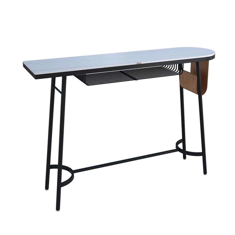 Traditional Luxury Stone Bar Table Bistro Bar Desk with Trestle Base