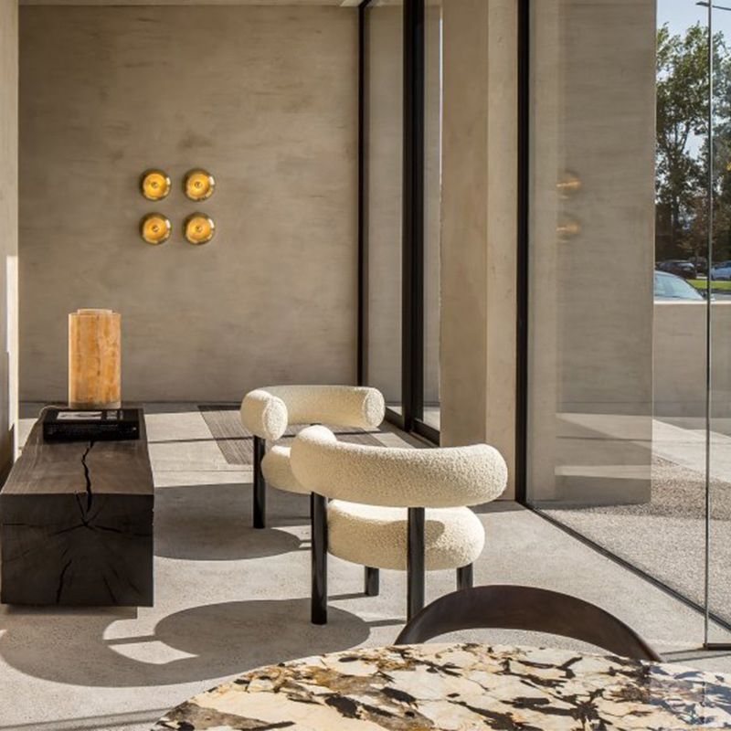 Contemporary Velvet Dining Armless Chair Metal Dining Chairs for Home Use