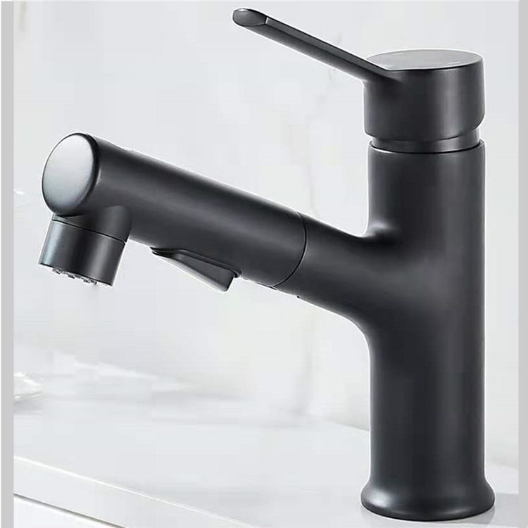 Contemporary Sink Faucet Pure Color Low Arc Vessel Sink Faucet for Bathroom