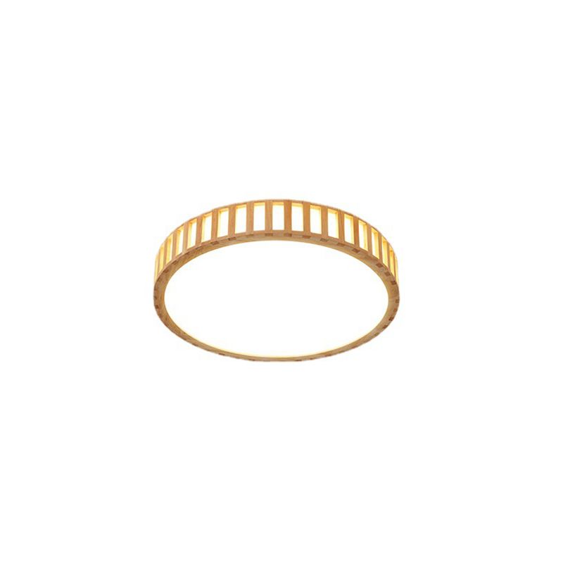 Bois 1-Flush léger Mount Ceiling Fixture Modern Style Drum Flush Mount Lamp for Living Room