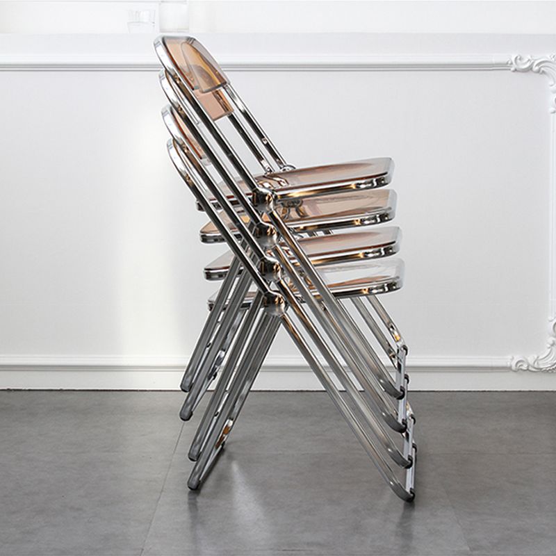 Silla de comedor plegable moderna, sillas de comedor de metal sin brazos para uso en restaurantes