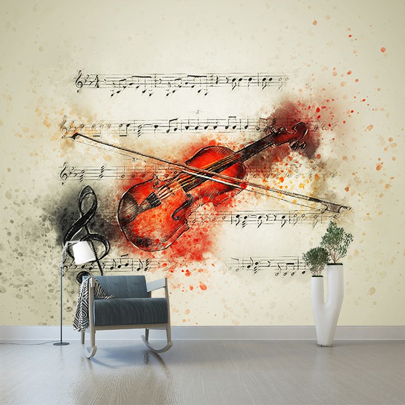 Environmental Illustration Mural Wallpaper Musical Instruments Indoor Wall Mural