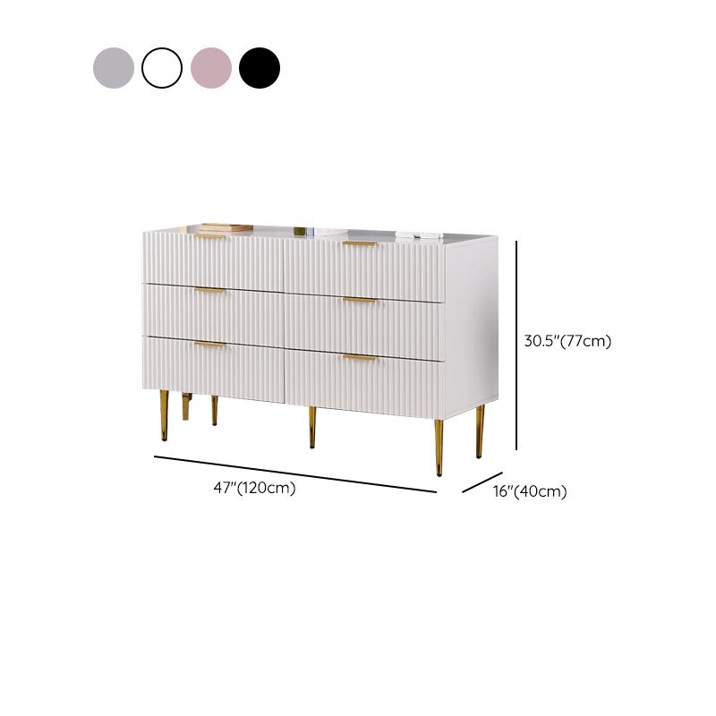 Classic Glam Storage Chest Manufactured Wood Dresser with 2/3/4/5/6 Drawers