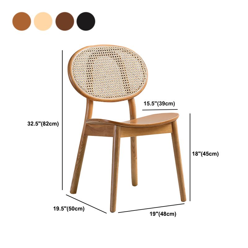 Traditional Style Dining Chair Solid Wood Open Back Dining Side Chair