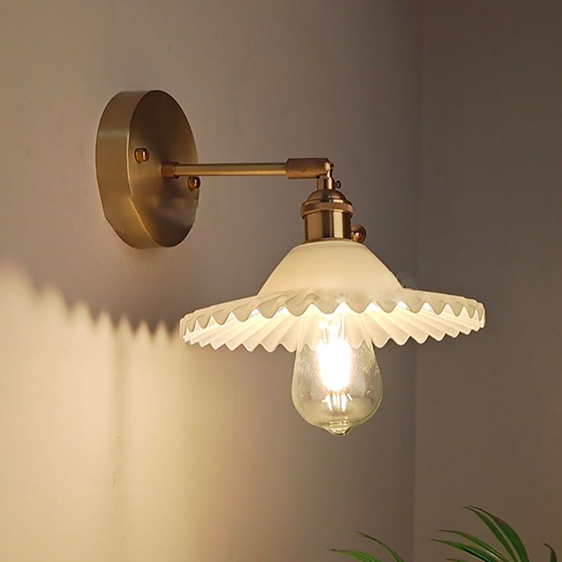 1-Light Geometric Wall Lights Modern Style Glass Wall Lighting Ideas