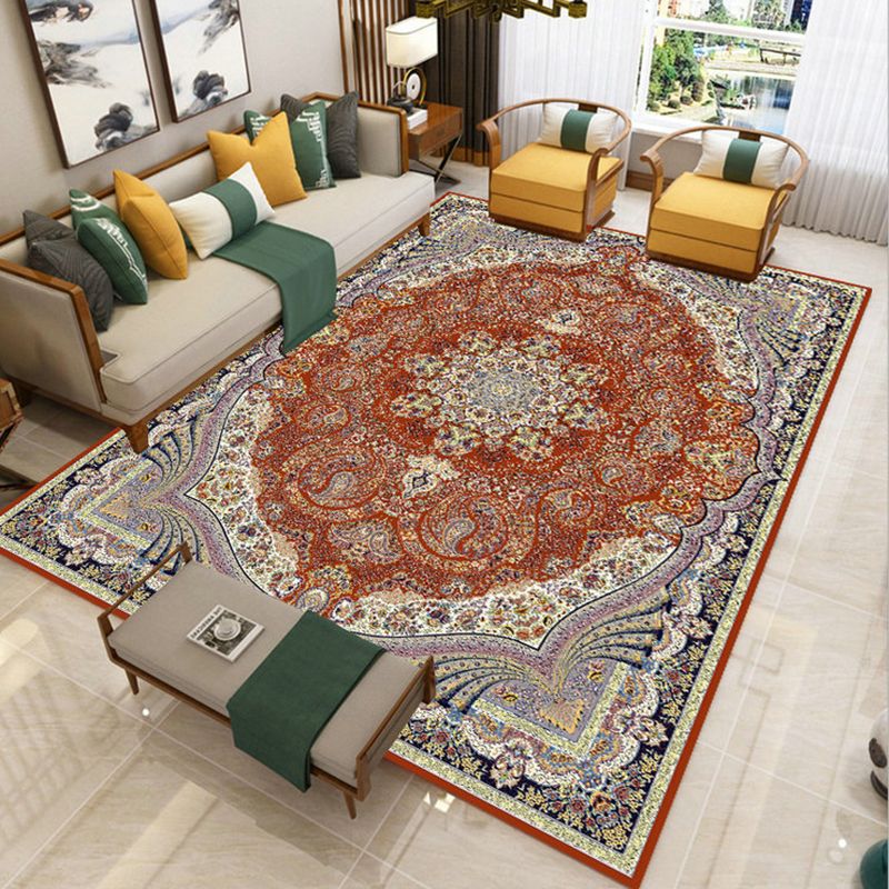 Área de sala de estar de Marruecos Alfombra del patrón tribal Alfombra de área de poliéster gris alfombra lavable sin deslizamiento