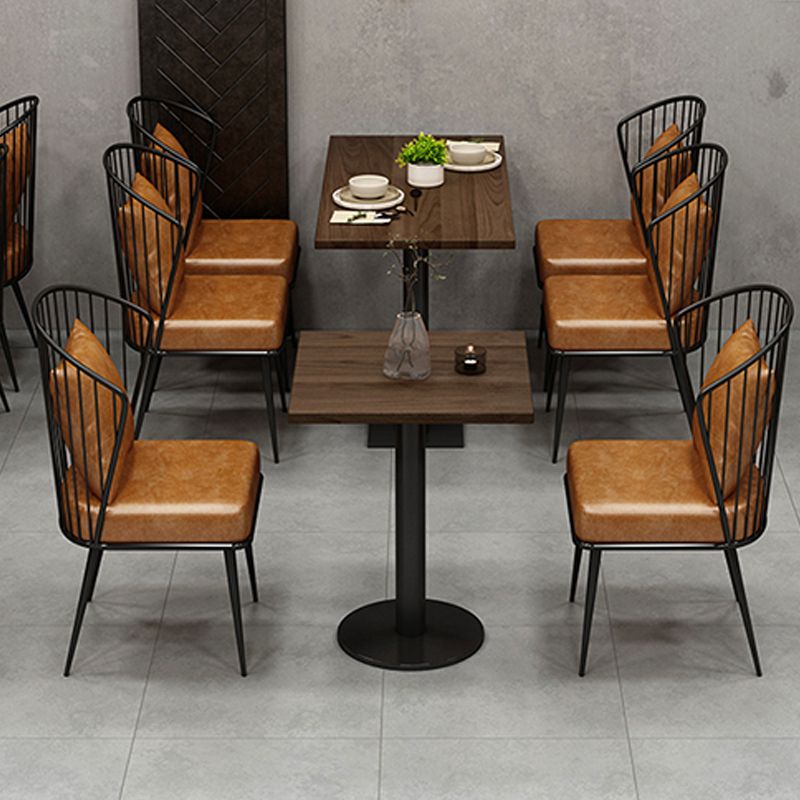 Contemporary Wood Dining Table Metal Dining Table for Home Use