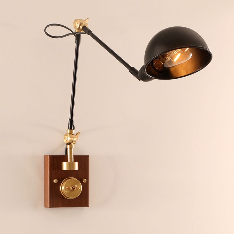 1-Light Wall Lamp Industrial Metal Wall Mounted Lighting for Bedroom