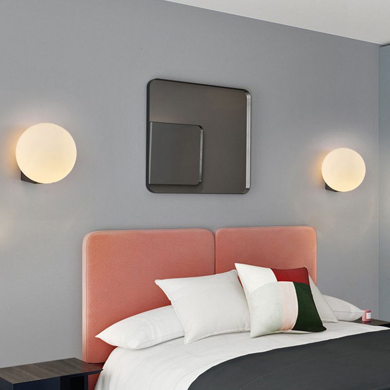 Household Vanity Light Glass Shade Wall Light Sconce for Washroom