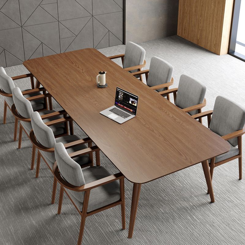 Pine Wood Top Dining Table Traditional Luxury  Rectangle Table with 4 Legs