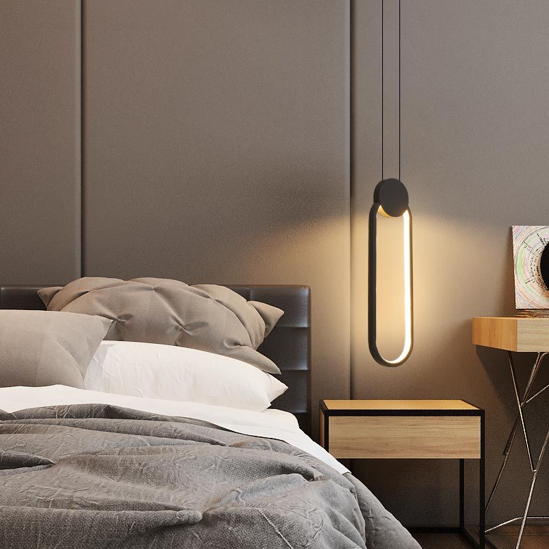 Testa a sospensione nero a testa singola tonalità silicone lampade a sospensione moderna per soggiorno