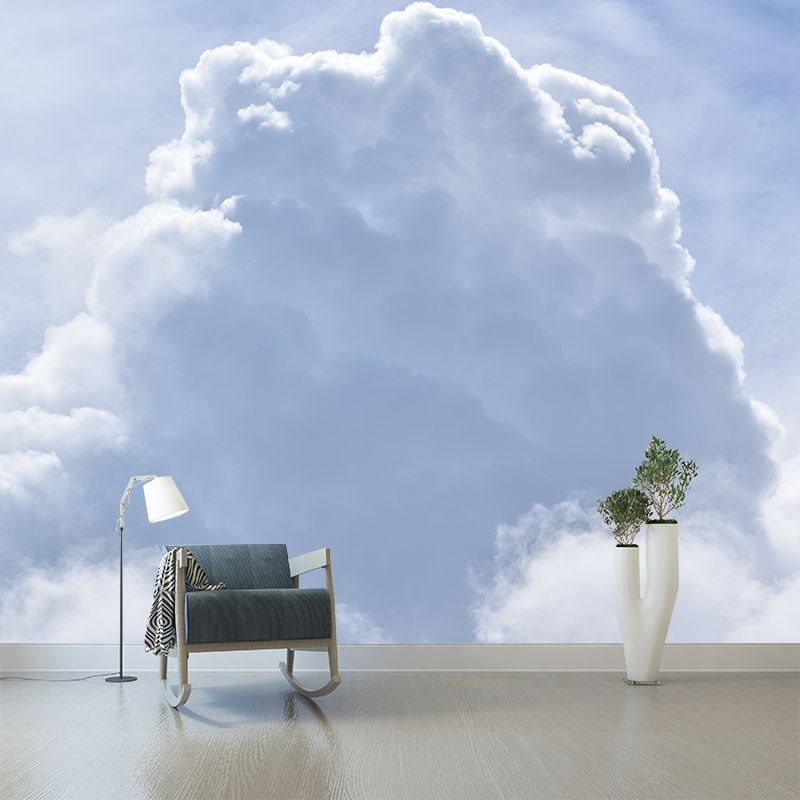 Sky with White Cloud Wall Murals for Living Room Gust Room, Water Resistant