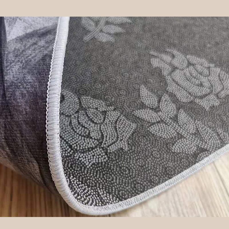 Modern Indoor Rug Polyester Marble Print Rug Non-Slip Backing Carpet for Living Room