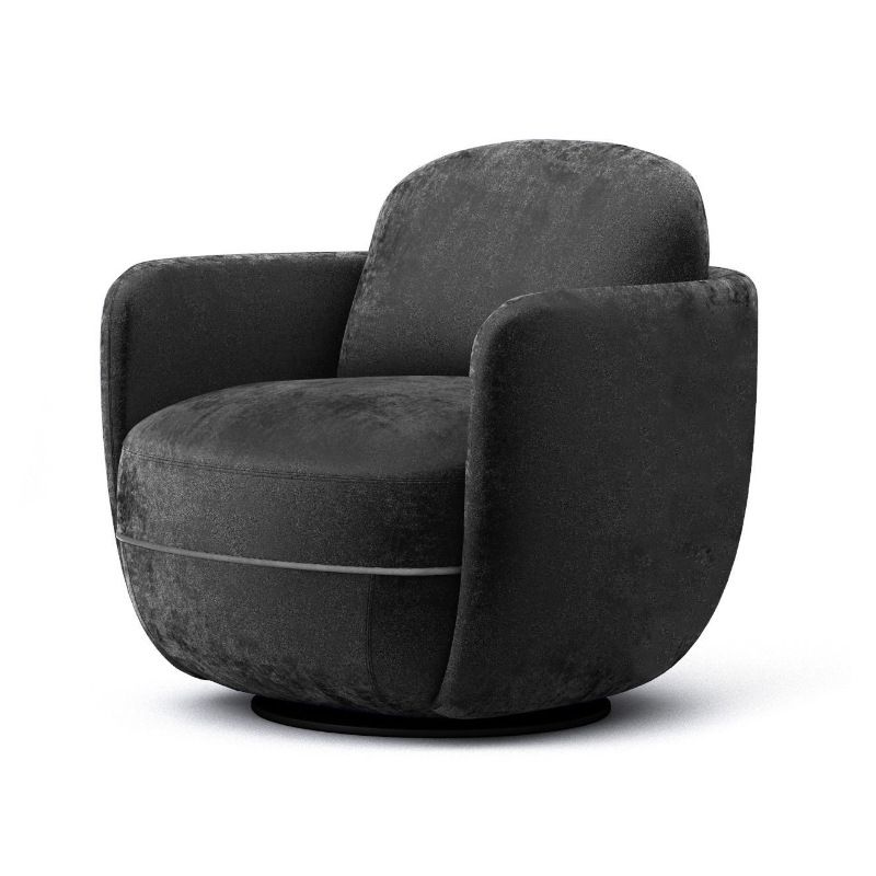 Solid Color Accent Armchair Swivel Living Room Accent Armchair