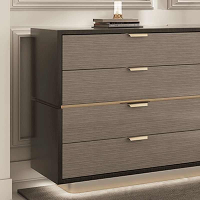 Ultra-Modern Double Dresser Horizontal Birch Storage Chest Dresser for Bedroom