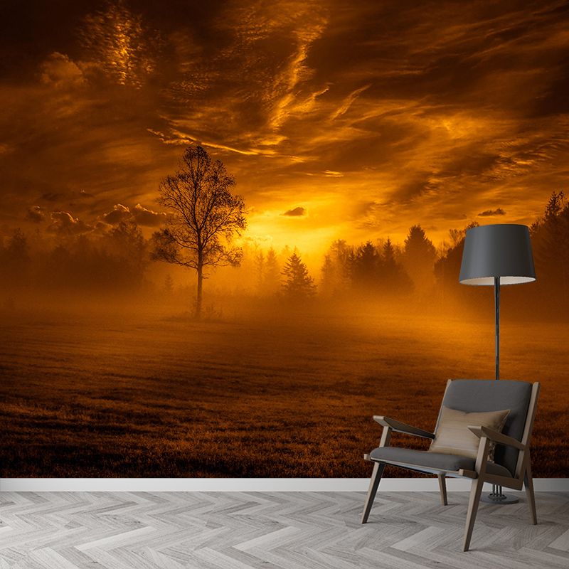 Horizontal Photography Sky Mural Soft Color Stain Resistant Wall Art for Bedroom