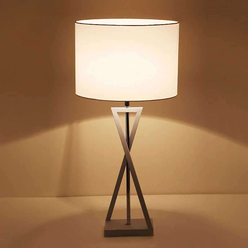 Lampada da scrivania del tamburo nero/nero Tessuto tradizionale 1 camera da letto leggera LEGGIO LEGGI