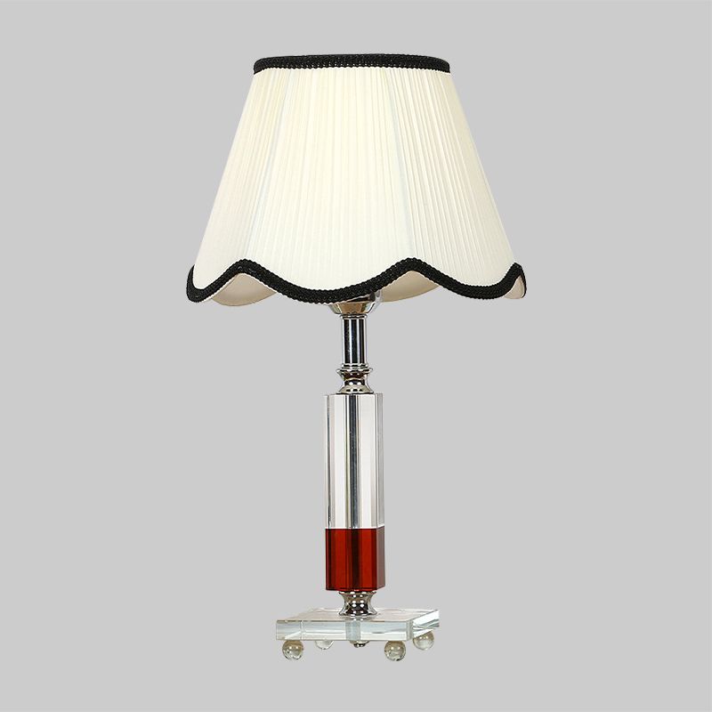 Weißer überbackener Nachttisch Licht Minimalist 1 Kopf klarer K9 Kristall Nachttisch Lampe für Schlafzimmer