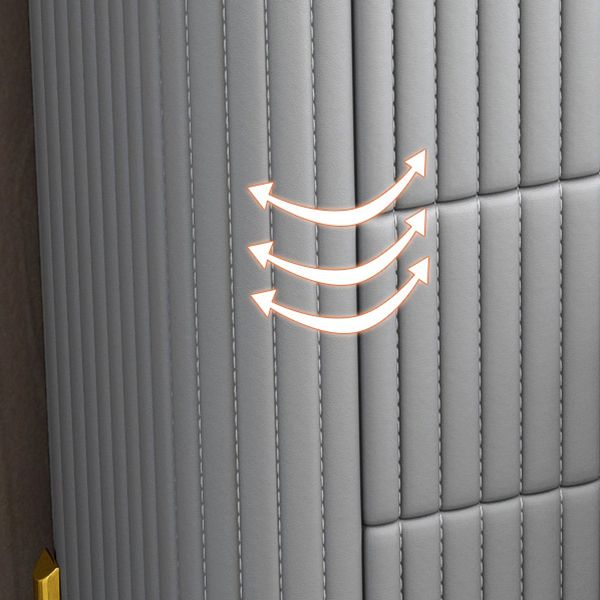 Contemporary Glam Storage Chest Stone Vertical Storage Chest Dresser for Bedroom