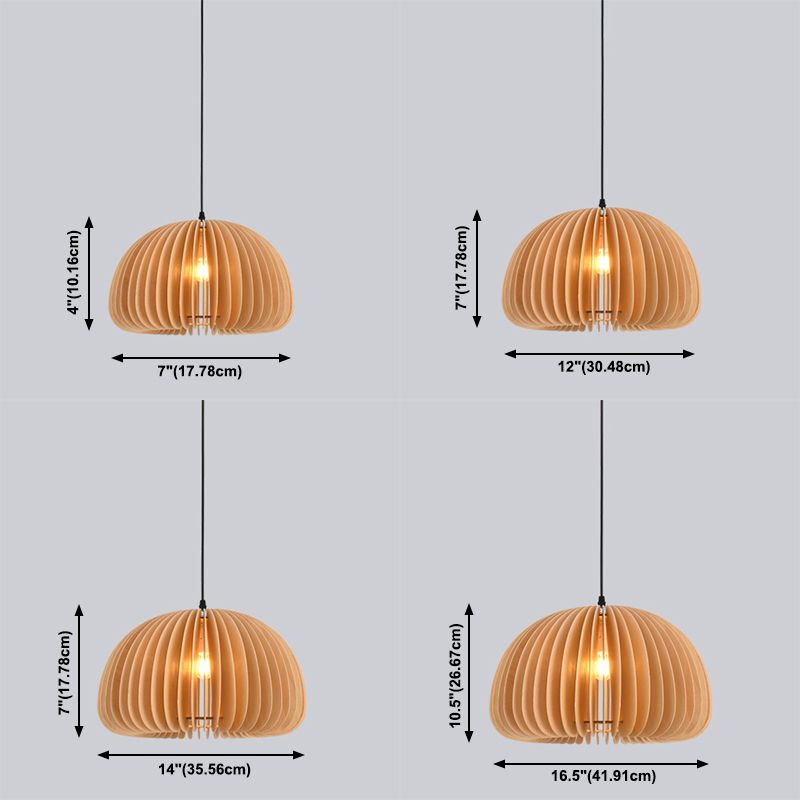 Massive Holzhängerlampe modern einfach einfach nach unten hängen hungehörig für Wohnzimmer Schlafzimmer