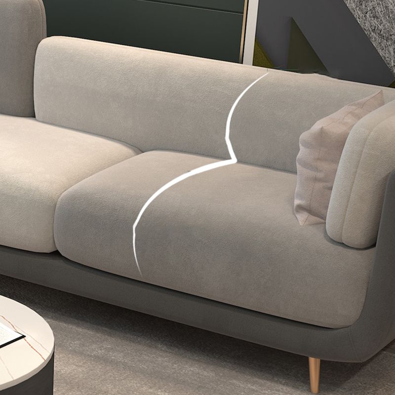 Scandinavian Hair Pin Legs Sofa Pillow Top Arm Seating for Apartment