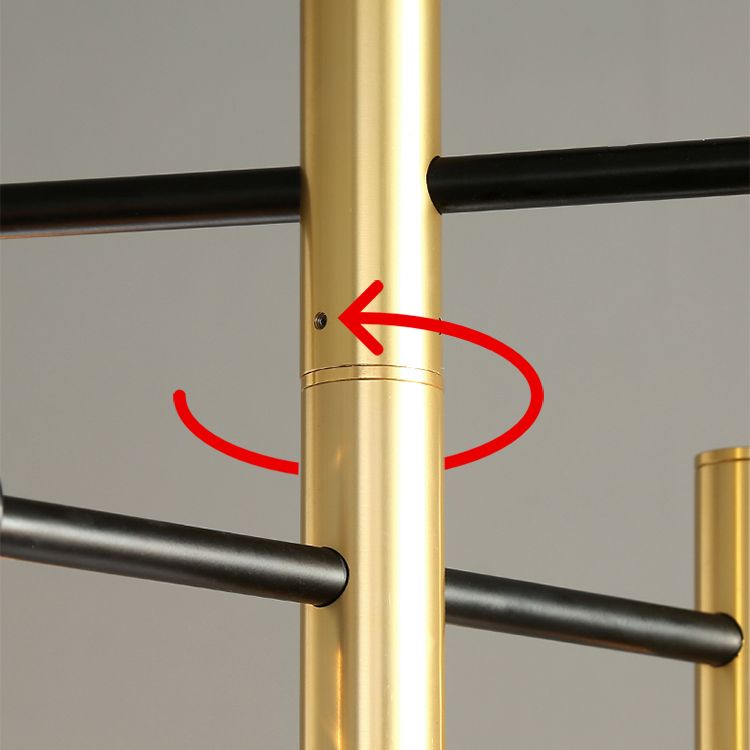 Contemporary Gold Black Iron Hanging Chandelier Ceiling Hanging Light Fixture