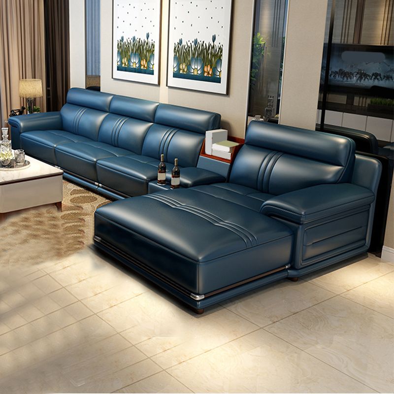 Built-in Armrest Cushioning Backrest Leather SofaSponge Cushion Filling Sofa Bed