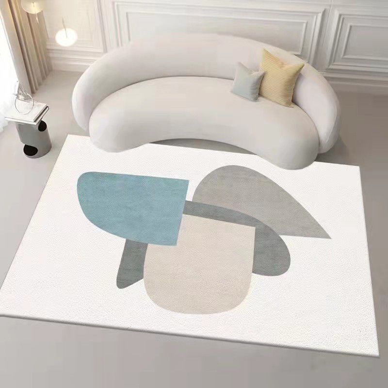 Pink Modern Carpet Polyester Circle Carpet Non-Slip Backing Carpet for Home Decor