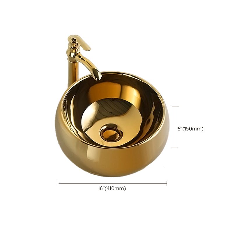 Modern Bathroom Sink Metal Rectangular with Pop-Up Drain and Faucet Vessel Bathroom Sink