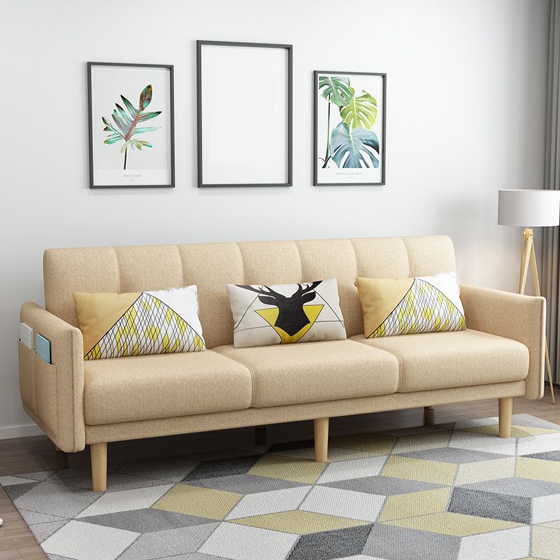 Quadratarm mit Baumwollmischung 25,98 "W Cabrio -Schlafsofa für Wohnung.
