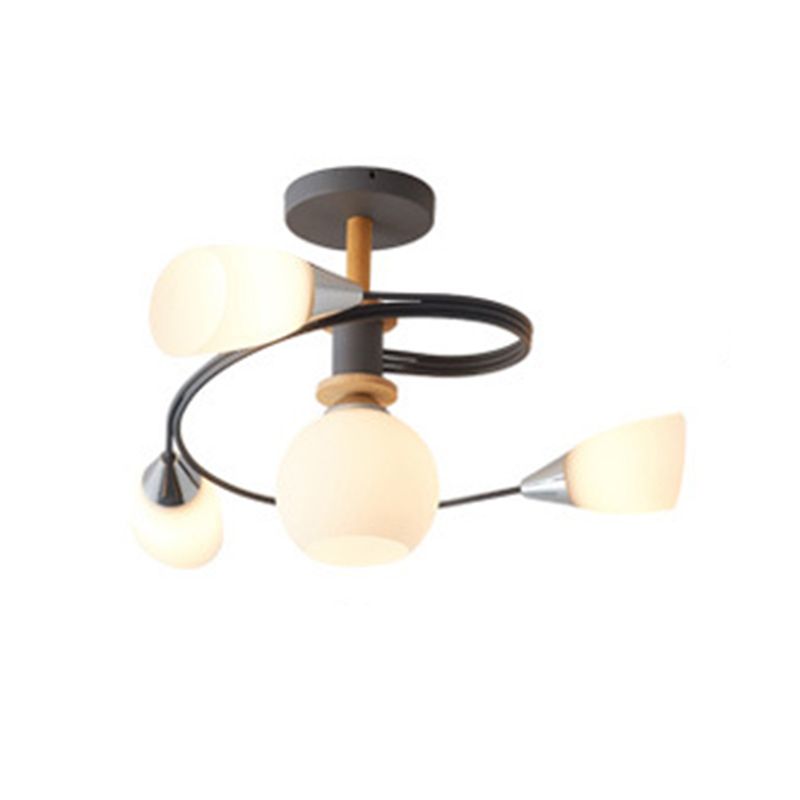 Metal Geometric Flush Mount Lights Contemporary Style Multi Lights Flush Mount Fixture