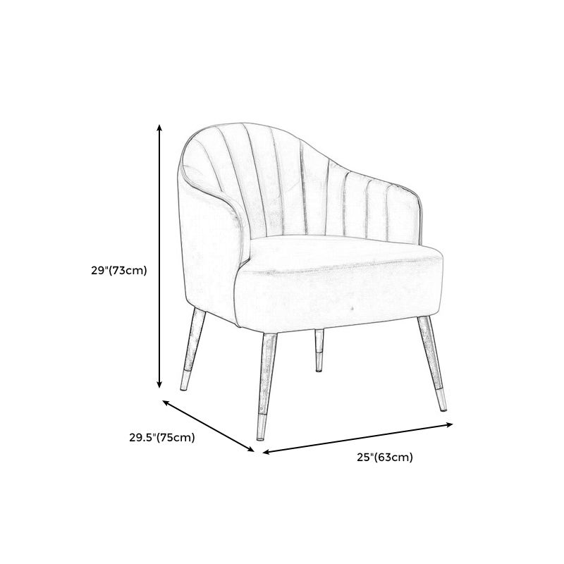 24.80" L x 29.52" W x 28.74" H Barrel Accent Chair Sloped Arm Chair for Living Room