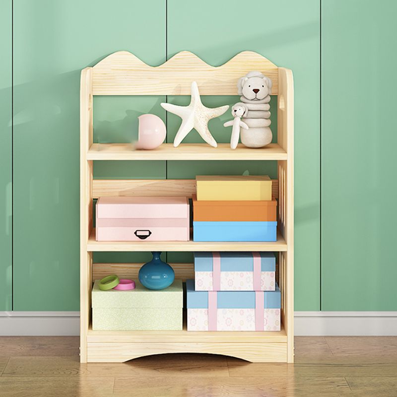 Open Back Standard Bookshelf Wooden Contemporary Bookcase with Shelves