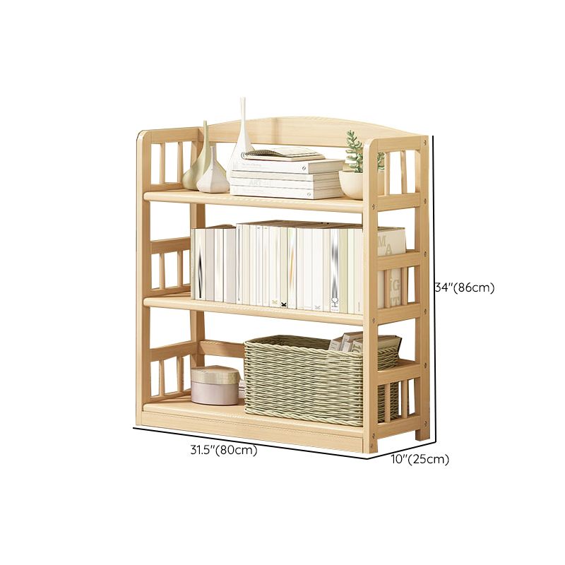 Contemporary Open Shelf Bookcase Wood Bookshelf with Shelves for Living Room