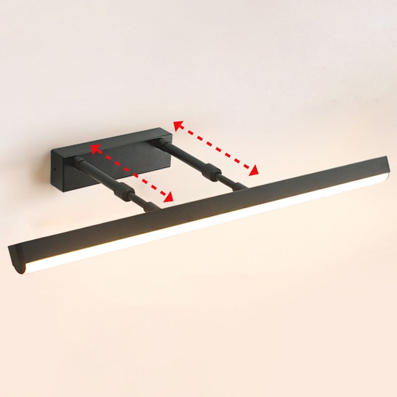 Moderno stile minimalista aerodinamico aerodinamico aerodinamico illuminazione con applique in alluminio per bagno per bagno