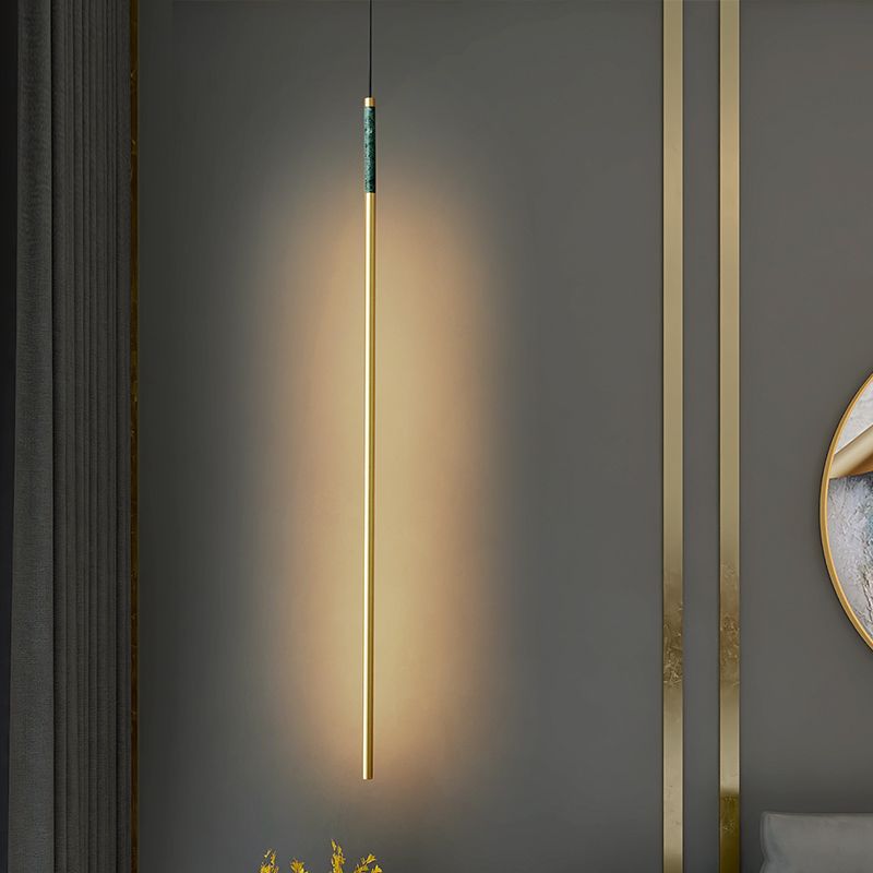 Eigentijdse hangende hanglamp lineaire vorm marmeren hanger voor woonkamer slaapkamer