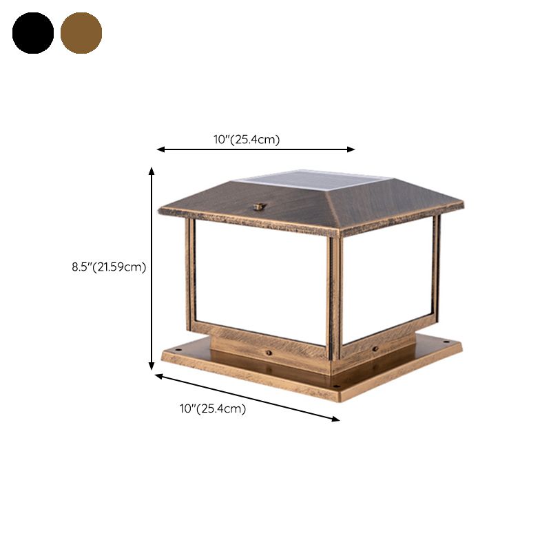 Contemporary Pillar Light Minimalist LED Solar Lighting Fixture for Garden