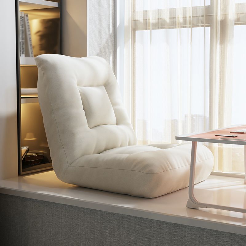 Convertible Armless Chair with Pillow Solid Color Chair for Living Room/Bedroom