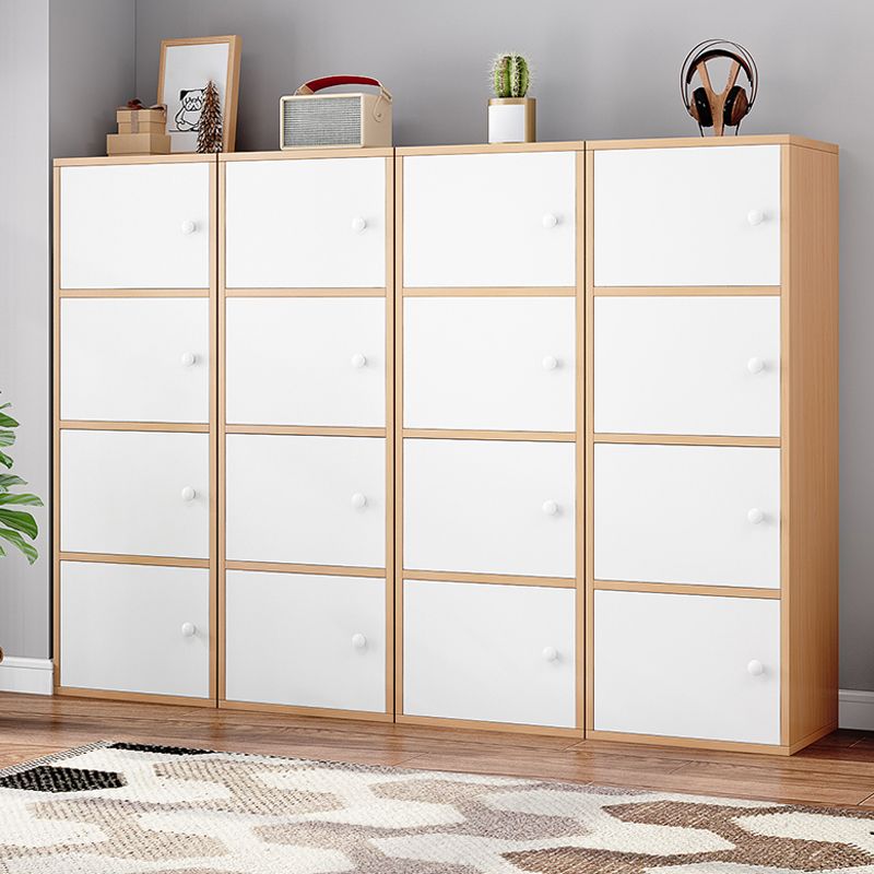 Contemporary Rectangle Wood  With Doors and Knobs Accent Cabinet