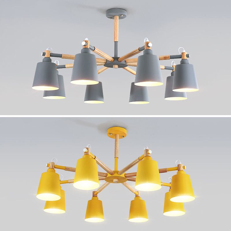 Sputnik Ceiling Hung Fixture Nordic-Style Metal Living Room Chandelier Lighting Fixture