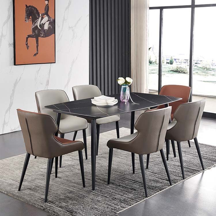 Faux Leather Kitchen Dining Side Chairs Wingback Side Chairs