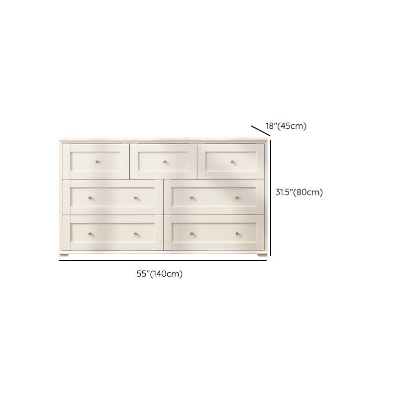 Modern Horizontal Double Dresser Birch Wood Storage Dresser for Bedroom