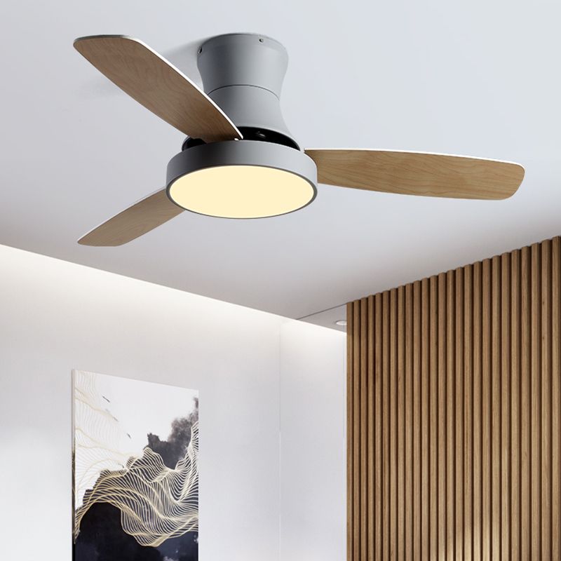 Geometry Ceiling Fan Light Kids Style Metal 1-Light Ceiling Fan Lamp for Living Room