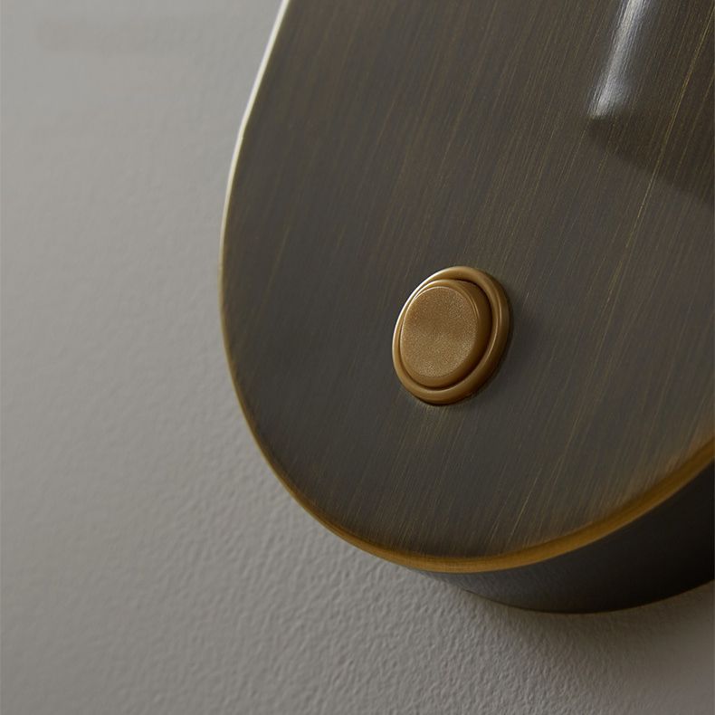 Brass Geometric Wall Lamp Postmodern Metal Sconce Light for Bedroom
