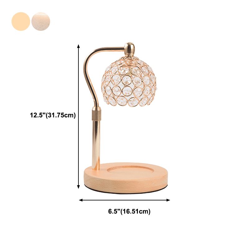 Nordic Glass Table Lamp Aromatherapy Melting Wax Desk Lamp without Candles for Bedroom