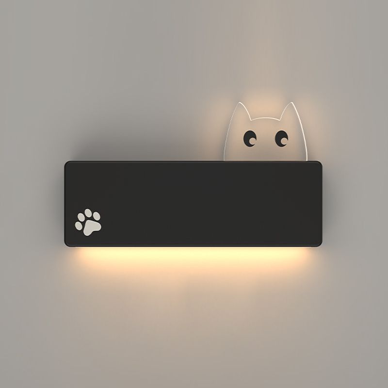 Forma a forma di gatto Light Kids Style Metal 1 Light Wall Monte Light