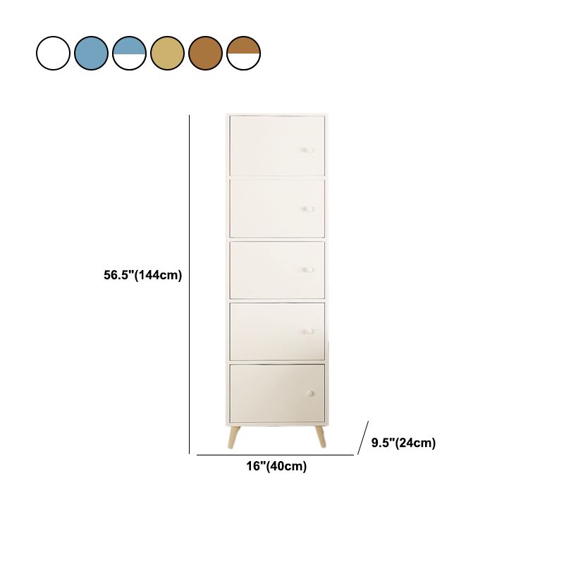 9.44" Wide Storage Cabinet with Doors Contemporary Wooden Accent Cabinet