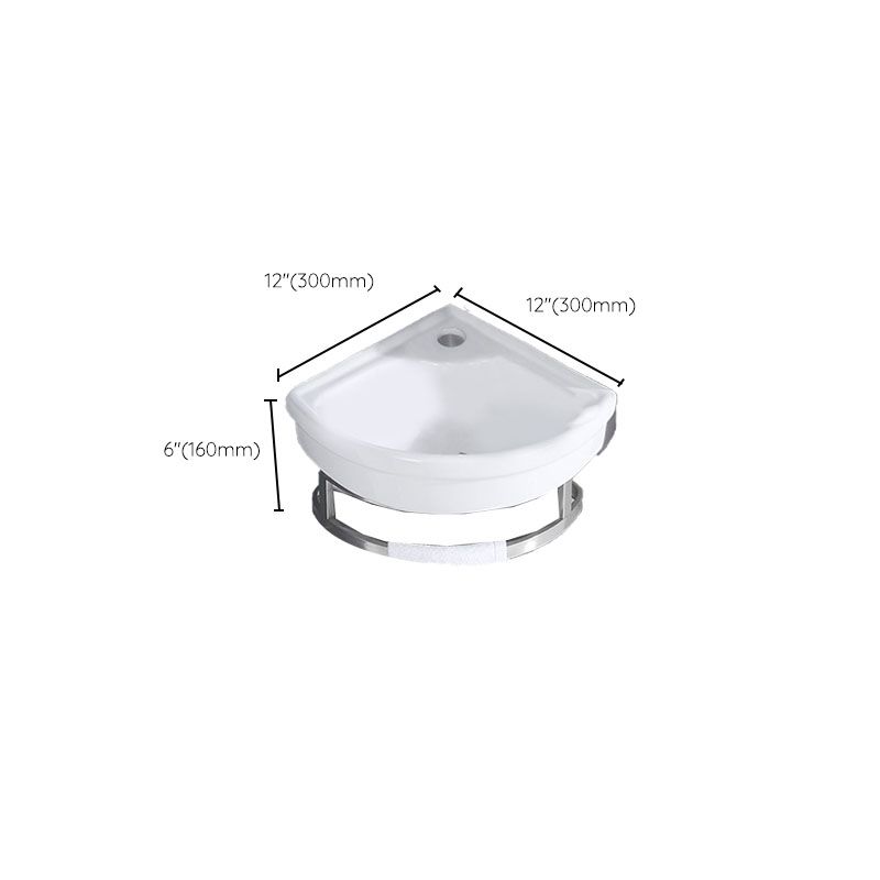 Contemporary Bathroom Sink with Pop-Up Drain Resin Specialty Wall Mount Bathroom Sink