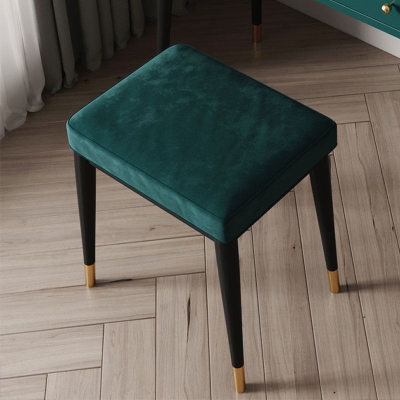 Solid Color Flannel Standard Stool Modern Simple Rectangular Upholstered Stool